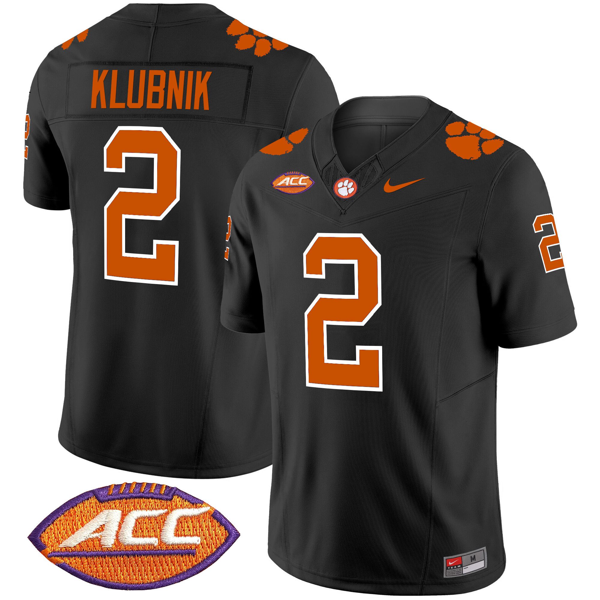 Men Clemson Tigers #2 Klubnik Black 2024 Nike Vapor Limited NCAA Jersey style 1
